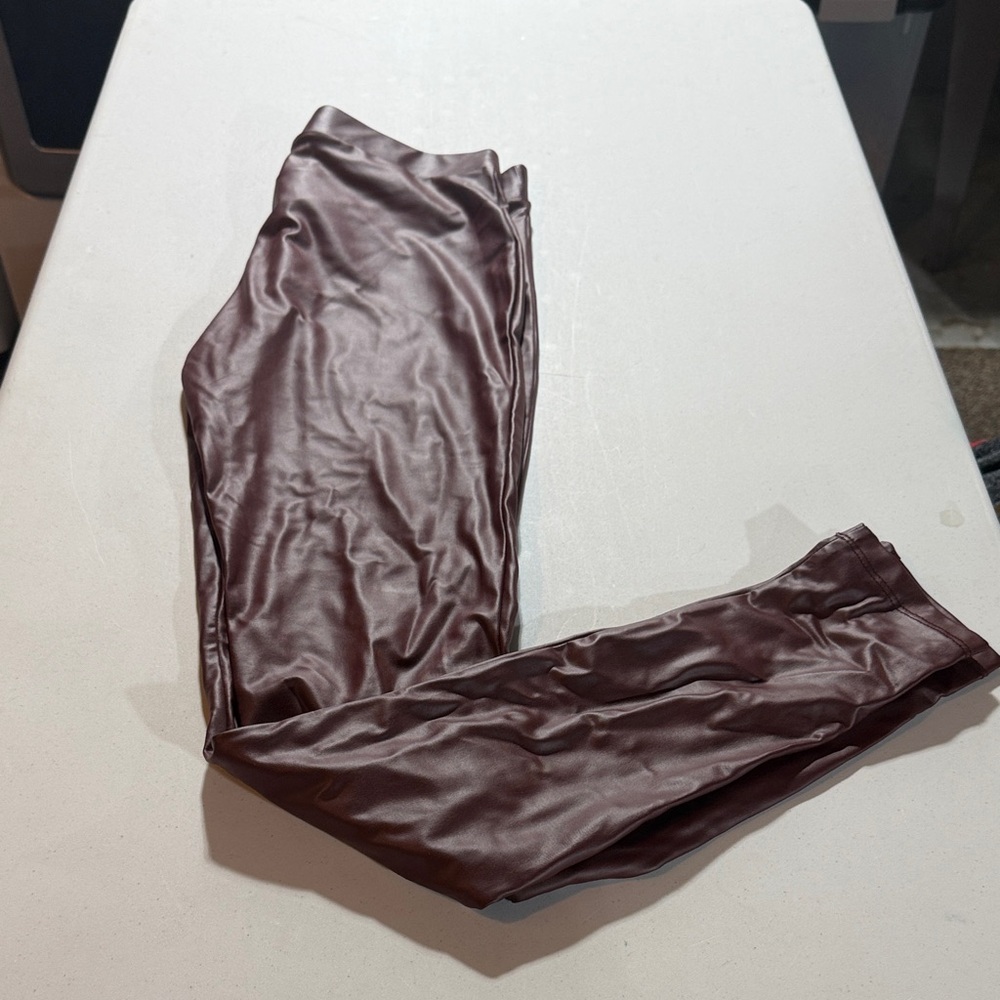 G by Guess Shiny Brown Leggings